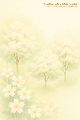 PSD 손글씨 꽃 잎 일러스트 자연 풍경 사람없음 숲 이팝나무 연노랑색 국내일러스트 나무 식물 노란색 생태계 파일형식