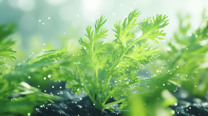 JPG 편집이미지 식재료 사람없음 초록색 빗방울 허브 딜 식용 편집실사 AI포토 AI콘텐츠 식물 컬러 비_날씨 CG 파일형식