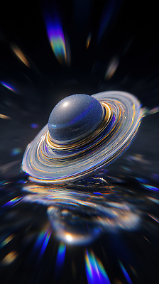 JPG 편집이미지 상상 사람없음 빛 어둠 행성 광선 고리 파장 이미지편집 편집실사 AI컴퓨터그래픽 AI콘텐츠 우주 CG 파일형식