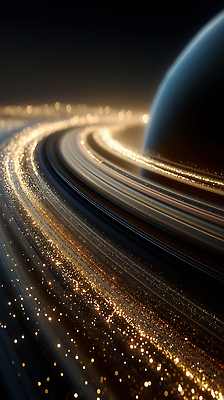 JPG 편집이미지 상상 사람없음 빛 반짝임 검은색 어둠 행성 광선 고리 이미지편집 편집실사 AI컴퓨터그래픽 AI콘텐츠 컬러 모션 우주 CG 파일형식