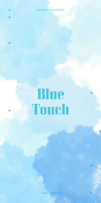 PSD 하늘색 백그라운드 일러스트 붓터치 추상 수채화 사람없음 번짐 국내일러스트 무늬 파란색 파일형식 효과