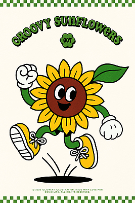 운동화 잎 일러스트 해바라기 의인화 미소 사람없음 노란색 손들기 귀여움 점프 주먹 활발 복고 꽃캐릭터 일러캐릭터 AI파일 식물 캐릭터 꽃 컬러 신발 컨셉 모션 표정 파일형식 벡터