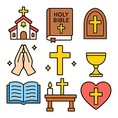 아이콘 손 기독교 십자가 촛불 탁자 신체부위 반짝임 교회 성경 기도 하트 손모으기 성배 2D아이콘 AI파일 모양 종교 가구 초 종교용품 종교건축 모션 사람 손짓 건물 파일형식 벡터