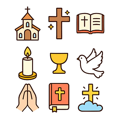 구름 아이콘 손 기독교 십자가 촛불 신체부위 반짝임 교회 평화 성경 기도 손모으기 백비둘기 성배 2D아이콘 AI파일 자연요소 종교 컨셉 초 종교용품 종교건축 모션 사람 손짓 건물 비둘기 파일형식 벡터