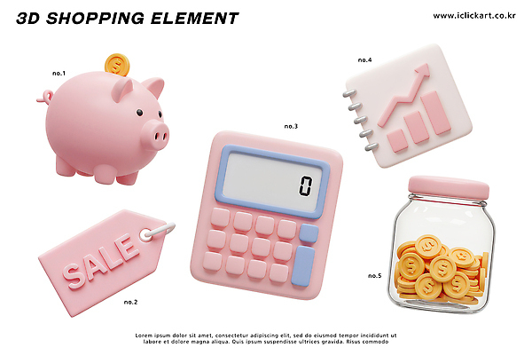 PSD 아이콘 분홍색 그래프 유리병 사람없음 쇼핑 3D아이콘 3D 꼬리표 세일 동전 저축 돼지저금통 계산기 오브젝트 상승 스프링노트 넣기 컬러 컨셉 돈 모션 병_용기 문구용품 금융 라벨 공책 장비 저금통 디지털합성 파일형식