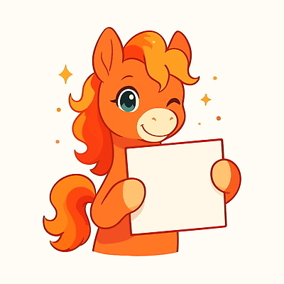 한마리 종이 일러스트 새해 윙크 들기 사람없음 빨간색 반짝임 귀여움 팻말 말띠 말캐릭터 카피스페이스 일러캐릭터 병오년 붉은말 AI파일 캐릭터 1 컬러 동물캐릭터 컨셉 모션 프레임 표정 공백 십이지신 말_동물 파일형식 벡터 2026년