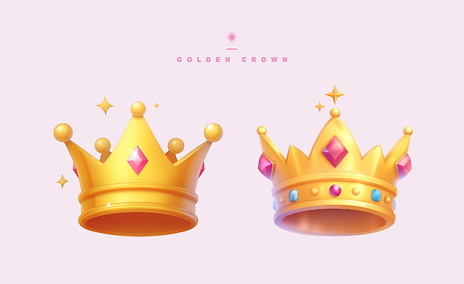 PSD 일러스트 왕관 사람없음 반짝임 게임 황금 고급 보석 오브젝트 아이템 국내일러스트 컨셉 모션 놀이 광석 파일형식