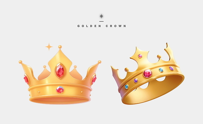 PSD 일러스트 왕관 사람없음 반짝임 게임 황금 고급 보석 오브젝트 아이템 국내일러스트 컨셉 모션 놀이 광석 파일형식