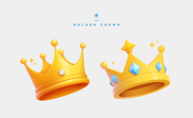 PSD 일러스트 왕관 사람없음 반짝임 게임 황금 고급 보석 오브젝트 아이템 국내일러스트 컨셉 모션 놀이 광석 파일형식