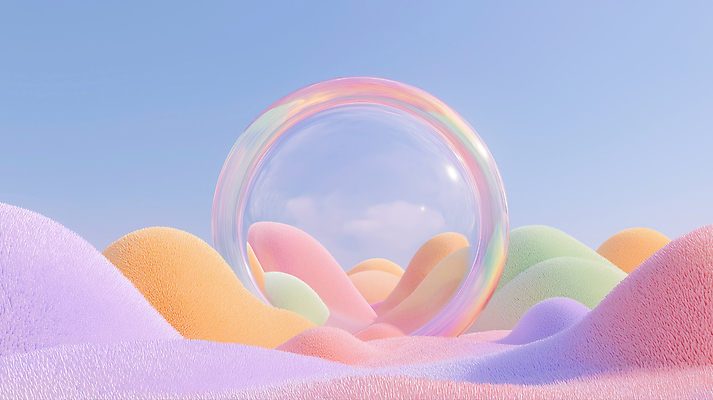 JPG 구름 편집이미지 하늘 추상 사람없음 컬러풀 원형 투명 언덕 부드러움 파스텔톤 몽환 이미지편집 편집실사 AI컴퓨터그래픽 AI콘텐츠 자연요소 도형 컬러 컨셉 무늬 감각 CG 파일형식