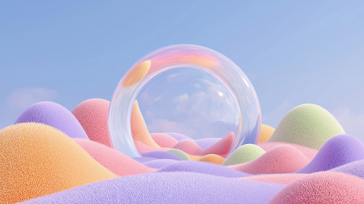 JPG 구름 편집이미지 하늘 추상 사람없음 컬러풀 원형 투명 언덕 부드러움 파스텔톤 몽환 이미지편집 편집실사 AI컴퓨터그래픽 AI콘텐츠 자연요소 도형 컬러 컨셉 무늬 감각 CG 파일형식