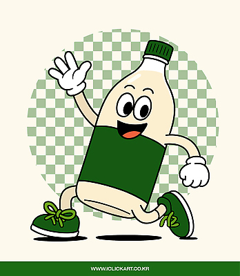 일러스트 미소 사람없음 달리기 걷기 인사 빈티지 복고 체크무늬 음식캐릭터 손인사 막걸리 전통주 일러캐릭터 AI파일 캐릭터 음식 컨셉 무늬 모션 주류 표정 예절 파일형식 벡터