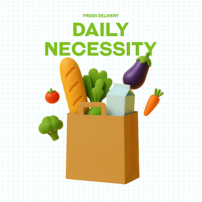 PSD 편집이미지 음식 잎 토마토 가지 사람없음 종이봉투 3D 당근 바게트 브로콜리 생필품 편집3D 우유갑 식물 빵 채소 봉투 뿌리채소 우유 디지털합성 오브젝트 파일형식