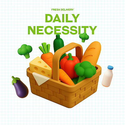 PSD 편집이미지 음식 가지 치즈 파프리카 사람없음 3D 바구니 당근 우유 바게트 브로콜리 애호박 생필품 식료품바구니 편집3D 빵 채소 호박 유제품 뿌리채소 디지털합성 오브젝트 파일형식