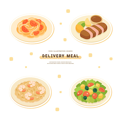 접시 스티커 일러스트 스파게티 스테이크 사람없음 세트 샐러드 오브젝트 배달음식 감바스 국내일러스트 AI파일 식기 음식 파스타 서양음식 배달 스페인음식 파일형식 벡터