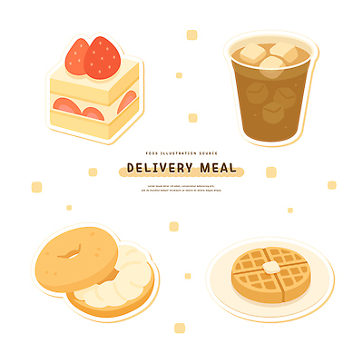 접시 스티커 일러스트 사람없음 컵 세트 오브젝트 베이글 와플 딸기케이크 배달음식 아이스아메리카노 국내일러스트 AI파일 식기 음식 빵 딸기 디저트 케이크 배달 아메리카노 아이스커피 파일형식 벡터
