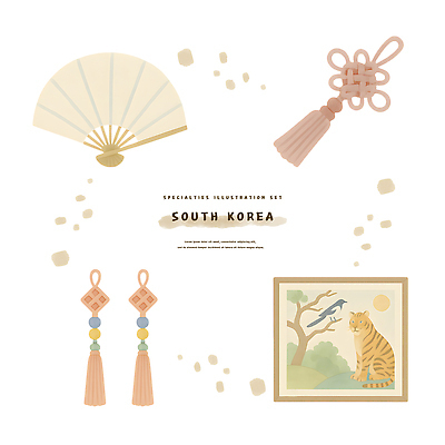 PSD 한국전통 전통문화 액자 스티커 일러스트 수채화 사람없음 세트 오브젝트 노리개 매듭 전통부채 매듭공예 민화 국내일러스트 전통 문화 전통소품 한국 부채 공예 그림 파일형식