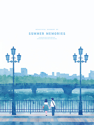 전신 PSD 커플 여자 남자 실루엣 가로등 데이트 일러스트 수채화 사랑 빌딩 여러명 성인 뒷모습 울타리 손잡기 여름풍경 추억 군중 강가 남색 크로스백 가교 성인만 국내일러스트 건축물 공공시설 감정 뷰포인트 컬러 다수 컨셉 가방 관계 모션 촬영기법 사람 풍경 건물 담장 강 파일형식 여름_계절