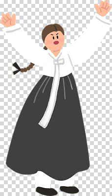 전신 편집이미지 학생 여자 청소년 한명 누끼 외침 만세 한복 PNG 비장 옛 투쟁 십대여자한명만 만세운동 1 한국전통 모션 사람 소리 전통의상 독립운동 여자한명만 십대여자만 파일형식