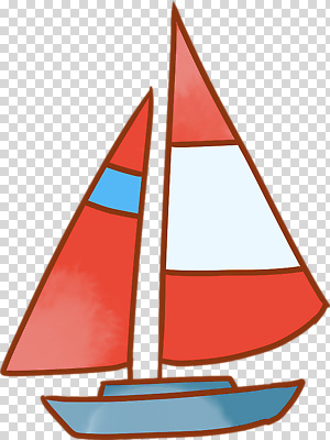 편집이미지 누끼 사람없음 빨간색 돛단배 PNG 컬러 배_교통 파일형식