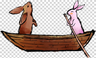 편집이미지 두마리 들기 누끼 사람없음 토끼 나룻배 노 노젓기 PNG 조각배 2 배_교통 포유류 모션 반려동물 선박 파일형식