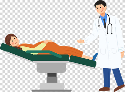 전신 편집이미지 여자 남자 병원 미소 누끼 성인 두명 눕기 임산부 의사가운 PNG 손뻗기 진료대 성인만 의학 모션 표정 사람 임신 진료 의사 가운 파일형식