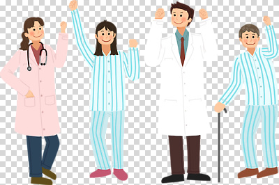 전신 편집이미지 여자 노년 남자 지팡이 미소 누끼 여러명 성인 손들기 파이팅 의사가운 환자복 PNG 옷 다수 모션 표정 사람 환자 의사 가운 파일형식