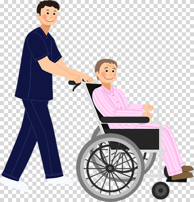 전신 편집이미지 노년 남자 미소 누끼 앉기 성인 두명 환자 간호사 밀기 휠체어 환자복 PNG 간호복 남자만 옷 유니폼 의학 모션 표정 사람 의료진 파일형식