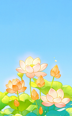 JPG 꽃잎 일러스트 하늘 연꽃 사람없음 빛 연잎 꽃봉오리 연밥 국내일러스트 AI일러스트 AI콘텐츠 꽃 잎 파일형식