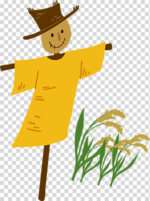 편집이미지 미소 누끼 사람없음 벼 밀짚모자 허수아비 PNG 모자_잡화 농업 곡류 표정 파일형식