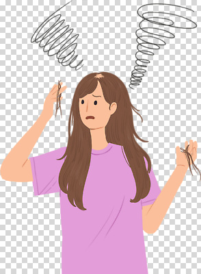 편집이미지 여자 분홍색 스트레스 한명 누끼 상반신 성인 머리카락 잡기 찡그림 걱정 PNG 탈모 성인여자한명만 1 감정 컬러 모션 표정 사람 머리 증상 여자한명만 성인여자만 파일형식
