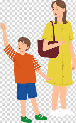 전신 편집이미지 여자 남자 어린이 가방 장난 누끼 소년 성인 두명 손들기 놀람 PNG 모자관계 잡화 감정 아들 가족 모션 엄마 표정 사람 파일형식