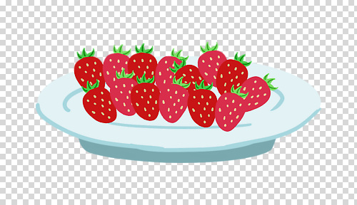 식기 컬러 과일 파일형식 빨간색 접시 딸기 편집이미지 PNG 사람없음 누끼