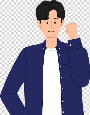 편집이미지 남자 허리손 한명 미소 누끼 상반신 성인 파란색 손들기 파이팅 PNG 성인남자한명만 1 컬러 포즈 모션 표정 사람 남자한명만 성인남자만 파일형식