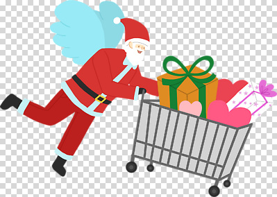 모양 1 크리스마스 모션 표정 선물 사람 성인 쇼핑 상자 카트 남자한명만 노인남자만 파일형식 잡기 크리스마스선물 선물상자 하트 비행 쇼핑카 날개 웃음 전신 한명 남자 노인남자한명만 노년 산타클로스 편집이미지 PNG 누끼