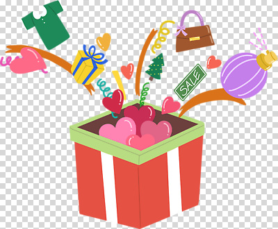 모양 셔츠 크리스마스 가방 선물 상자 향수 병_담는 파일형식 폭발 핸드백 세일 하트 티셔츠 향수병 크리스마스트리 선물상자 편집이미지 PNG 사람없음 누끼