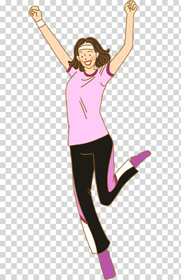 전신 편집이미지 여자 한명 웃음 누끼 성인 운동복 점프 만세 머리띠 PNG 다리들기 성인여자한명만 1 옷 장신구 모션 표정 사람 여자한명만 성인여자만 파일형식