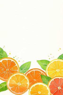 JPG 잎 오렌지 일러스트 단면 사람없음 여름 주황색 상큼 카피스페이스 국내일러스트 AI일러스트 AI콘텐츠 식물 계절 컬러 과일 공백 파일형식