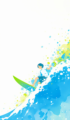 JPG 전신 여자 수영복 일러스트 하늘 한명 성인 파란색 여름풍경 서핑보드 서핑 튀는물 성인여자한명만 국내일러스트 AI일러스트 AI콘텐츠 1 옷 컬러 사람 풍경 수상스포츠 보드_스포츠 액체표현 스플래쉬 여자한명만 성인여자만 파일형식 여름_계절