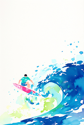 JPG 전신 남자 수영복 일러스트 하늘 한명 성인 파란색 여름풍경 서핑보드 서핑 튀는물 성인남자한명만 국내일러스트 AI일러스트 AI콘텐츠 1 옷 컬러 사람 풍경 수상스포츠 보드_스포츠 액체표현 스플래쉬 남자한명만 성인남자만 파일형식 여름_계절