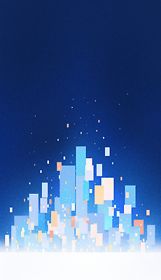 JPG 백그라운드 사람없음 파란색 빛 디지털 사각형 가상공간 AI컴퓨터그래픽 AI콘텐츠 도형 컬러 파일형식