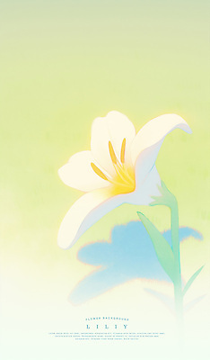 PSD 일러스트 여름꽃 수채화 그림자 사람없음 연두색 빛 백합 파스텔톤 국내일러스트 꽃 컬러 초록색 파일형식 여름_계절