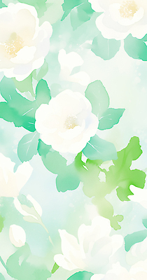 JPG 백그라운드 잎 꽃무늬 패턴 일러스트 수채화 사람없음 초록색 번짐 국내일러스트 AI일러스트 AI콘텐츠 식물 꽃 컬러 무늬 파일형식 효과