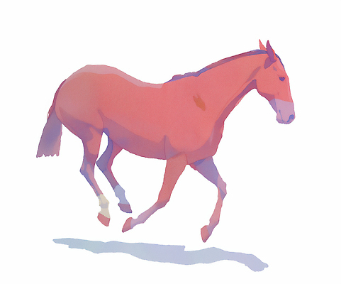 JPG 일러스트 수채화 그림자 사람없음 빨간색 달리기 말띠 국내일러스트 병오년 붉은말 AI일러스트 AI콘텐츠 컬러 모션 십이지신 말_동물 파일형식 2026년