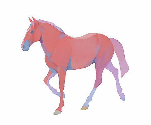 JPG 일러스트 수채화 사람없음 빨간색 걷기 말띠 국내일러스트 병오년 붉은말 AI일러스트 AI콘텐츠 컬러 모션 십이지신 말_동물 파일형식 2026년