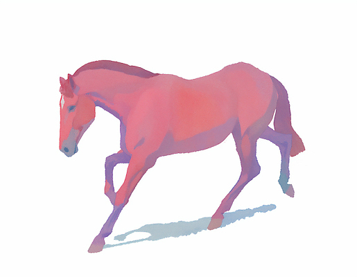 JPG 일러스트 수채화 그림자 사람없음 빨간색 달리기 말띠 국내일러스트 병오년 붉은말 AI일러스트 AI콘텐츠 컬러 모션 십이지신 말_동물 파일형식 2026년