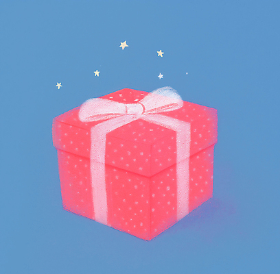 JPG 별 리본 일러스트 사람없음 파란색 선물상자 국내일러스트 AI일러스트 AI콘텐츠 자연요소 컬러 선물 상자 파일형식