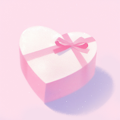 JPG 리본 일러스트 그림자 사람없음 선물상자 하트상자 국내일러스트 AI일러스트 AI콘텐츠 선물 상자 파일형식