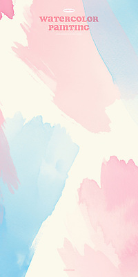 PSD 분홍색 하늘색 백그라운드 일러스트 붓터치 수채화 사람없음 국내일러스트 컬러 파란색 파일형식