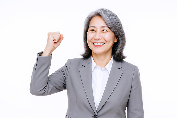 JPG 편집이미지 여자 중년 포즈 한명 미소 정장 상반신 손들기 파이팅 비즈니스우먼 의료성형뷰티 중년여자한명만 편집실사 AI인물포토 AI콘텐츠 1 옷 비즈니스 모션 표정 사람 성인 직장인 CG 여자한명만 중년여자만 파일형식 AI포토